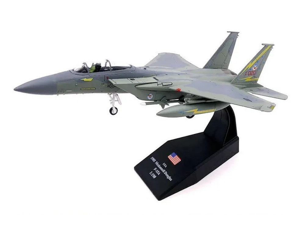 McDonnell Douglas F-15A Eagle Aircraft "Spittin Kittens 5th Fighter-Interceptor Squadron Tactical Air Command Minot AFB" (1985) United States Air Force 1/100 Diecast Model Airplane LuxuryLifeWay Online Store