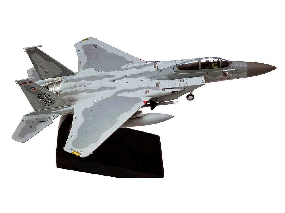 McDonnell Douglas F-15C Eagle Aircraft "MiG Killer Gulf Spirit 58th Tactical Fighter Squadron 33rd Tactical Fighter Wing Desert Storm" (1991) United States Air Force 1/100 Diecast Model Airplane LuxuryLifeWay Online Store