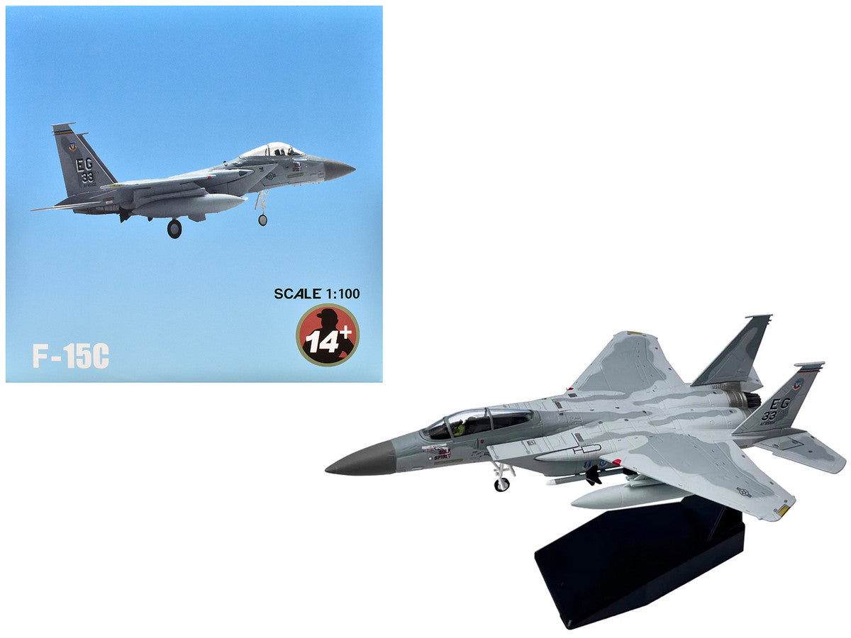 McDonnell Douglas F-15C Eagle Aircraft "MiG Killer Gulf Spirit 58th Tactical Fighter Squadron 33rd Tactical Fighter Wing Desert Storm" (1991) United States Air Force 1/100 Diecast Model Airplane LuxuryLifeWay Online Store
