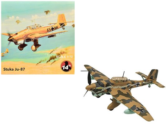 Junkers Ju 87R Trop Stuka Bomber Aircraft "Immelmann 6./StG 2 Libya" (1941) German Luftwaffe 1/72 Diecast Model Airplane LuxuryLifeWay Online Store