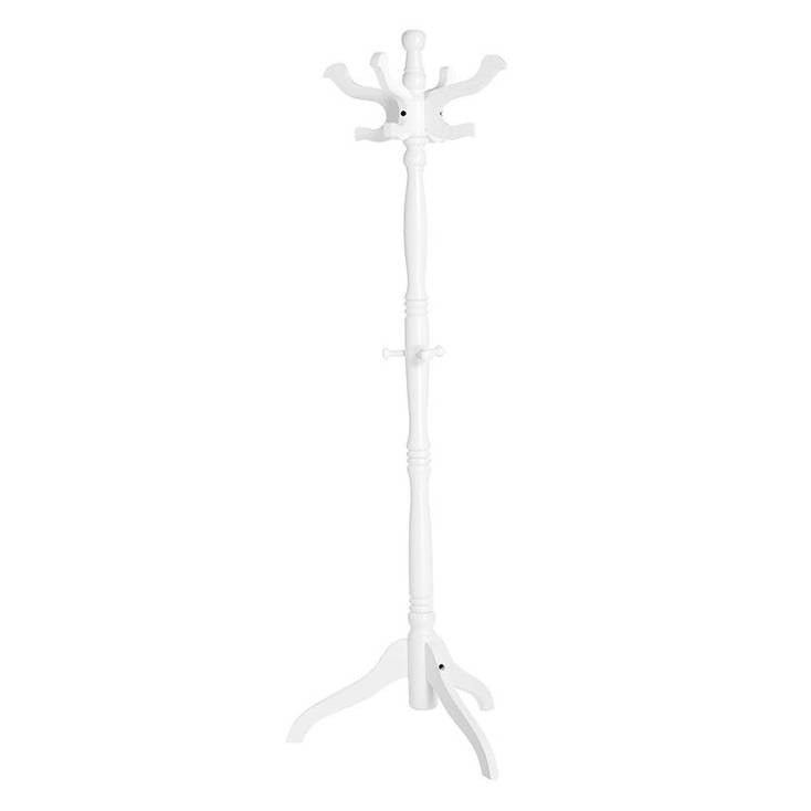 Traditional Classic Solid Wood Coat Rack in White Finish LuxuryLifeWay Online Store