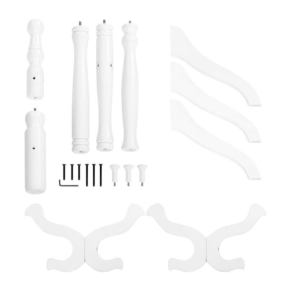 Traditional Classic Solid Wood Coat Rack in White Finish LuxuryLifeWay Online Store
