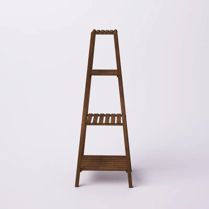 Modern Boho Wooden 4-Shelf Pyramidal Plant Stand LuxuryLifeWay Online Store