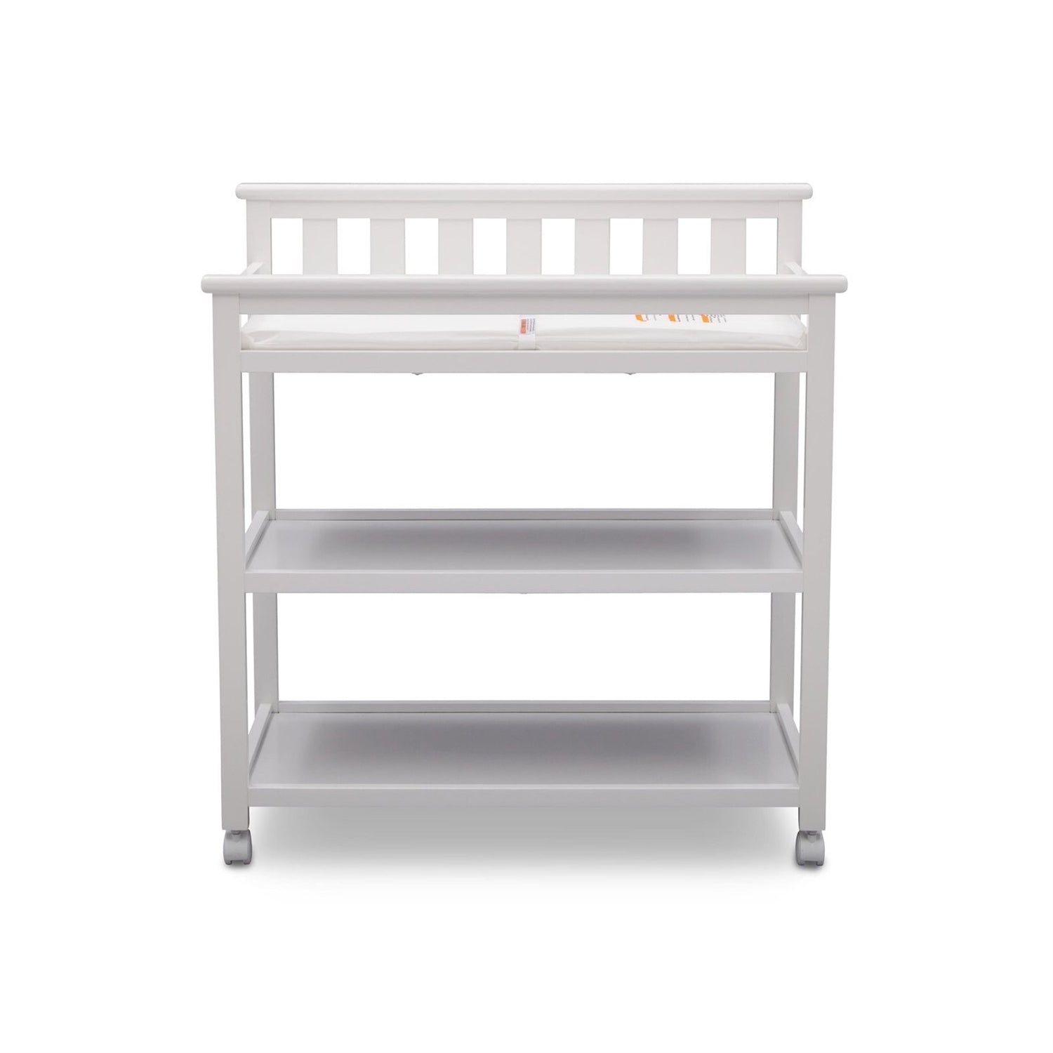 Modern White Baby's First 2 Shelf Changing Table with Wheels LuxuryLifeWay Online Store