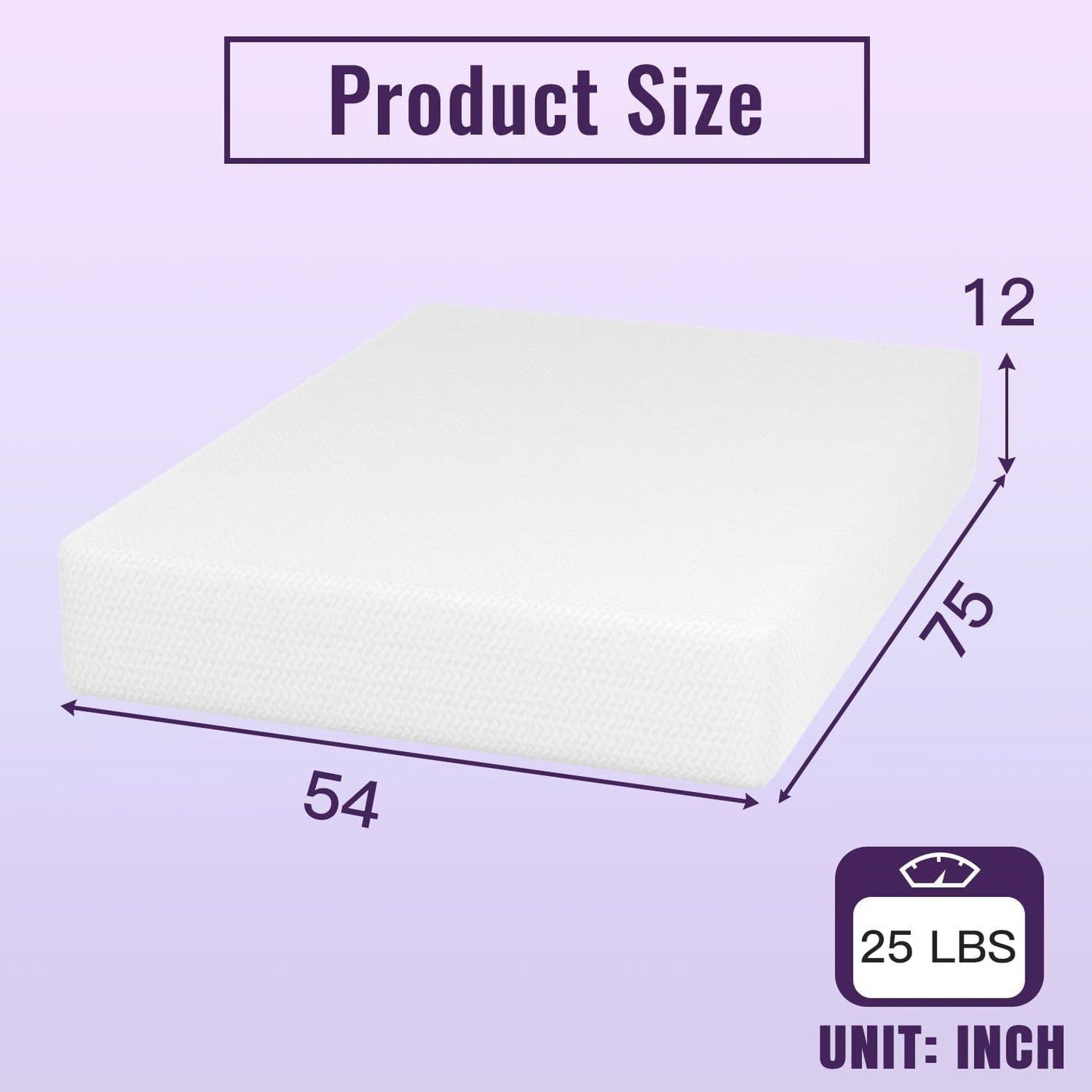 Full size 12-inch Charcoal Infused Memory Foam Mattress with Removable Cover LuxuryLifeWay Online Store