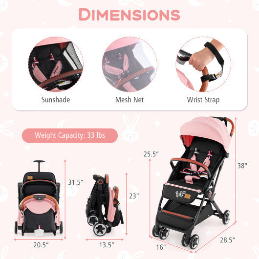 Versatile Travel Stroller with Safety Harness  Smooth Suspension & Large Storage LuxuryLifeWay Online Store