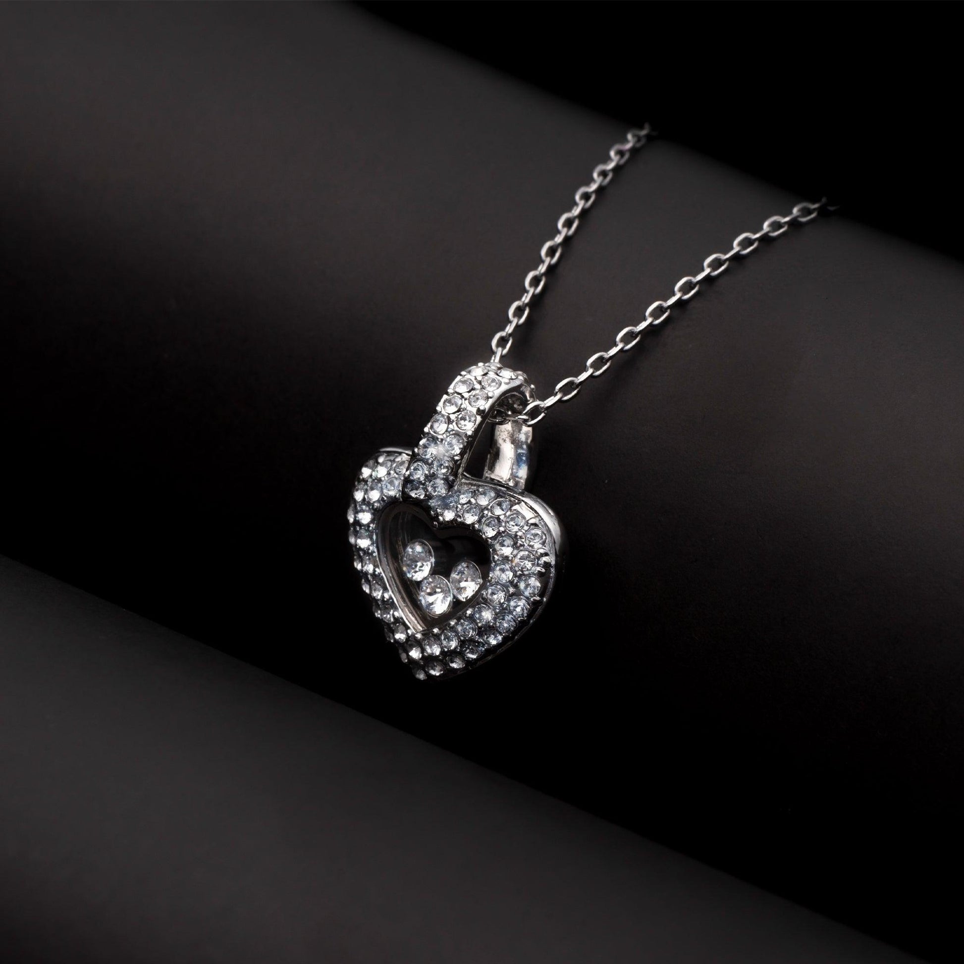 To My Wonderful Mother-in-Law - Thank You For Your Warm Smile - Tryndi Floating Heart Necklace LuxuryLifeWay Online Store