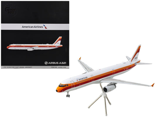 Airbus A321 Commercial Aircraft "American Airlines - PSA" (N582UW) White with Red and Orange Stripes "Gemini 200" Series 1/200 Diecast Model Airplane by GeminiJets LuxuryLifeWay Online Store