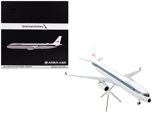 Airbus A321 Commercial Aircraft "American Airlines - Allegheny" (N579UW) White with Blue Stripes "Gemini 200" Series 1/200 Diecast Model Airplane by GeminiJets LuxuryLifeWay Online Store