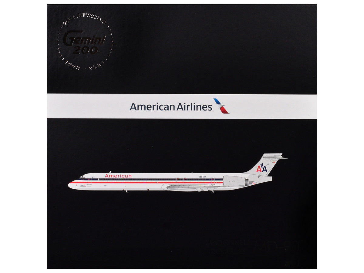 McDonnell Douglas MD-90 Commercial Aircraft "American Airlines" (N904RA) White with Red and Blue Stripes "Gemini 200" Series 1/200 Diecast Model Airplane by GeminiJets LuxuryLifeWay Online Store