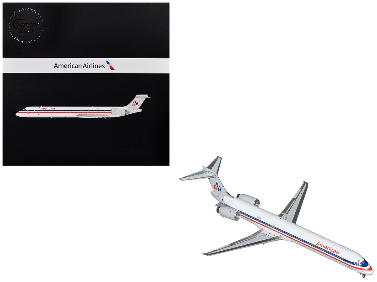 McDonnell Douglas MD-90 Commercial Aircraft "American Airlines" (N904RA) White with Red and Blue Stripes "Gemini 200" Series 1/200 Diecast Model Airplane by GeminiJets LuxuryLifeWay Online Store
