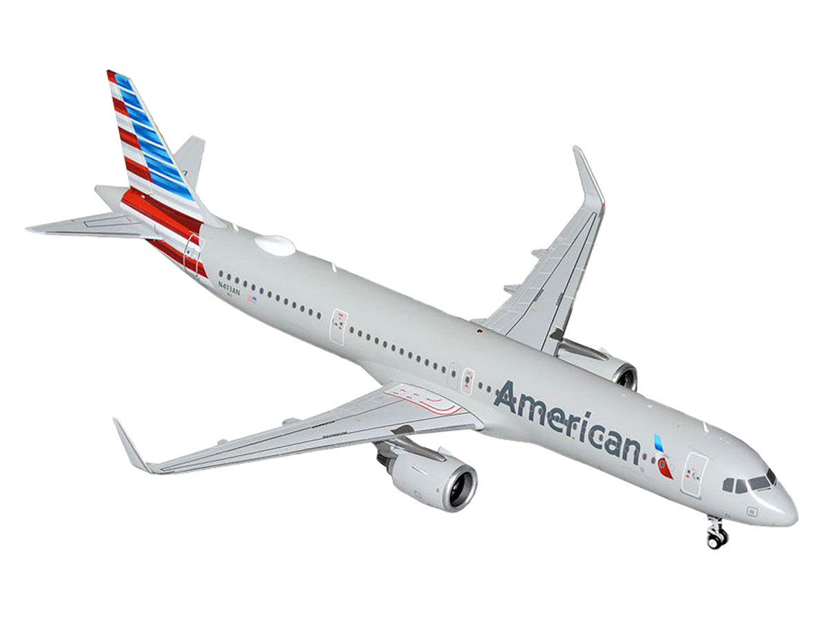 Airbus A321neo Commercial Aircraft "American Airlines" (N413AN) Gray with Striped Tail "Gemini 200" Series 1/200 Diecast Model Airplane by GeminiJets LuxuryLifeWay Online Store