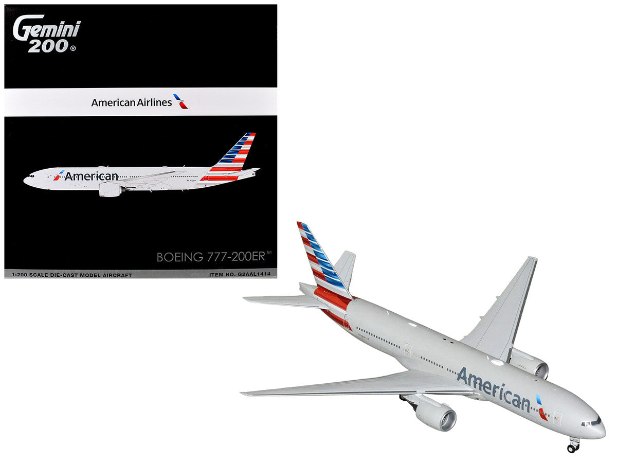 Boeing 777-200ER Commercial Aircraft "American Airlines" (N788AN) Silver with Striped Tail "Gemini 200" 1/200 Diecast Model Airplane by GeminiJets LuxuryLifeWay Online Store