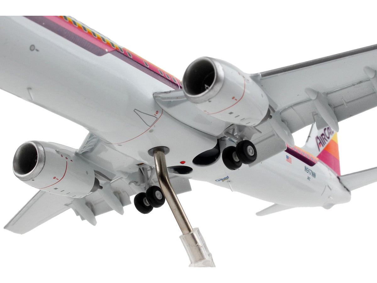 Boeing 737-800 Commercial Aircraft with Flaps Down "American Airlines - AirCal" Gray with Stripes "Gemini 200" Series 1/200 Diecast Model Airplane by GeminiJets LuxuryLifeWay Online Store