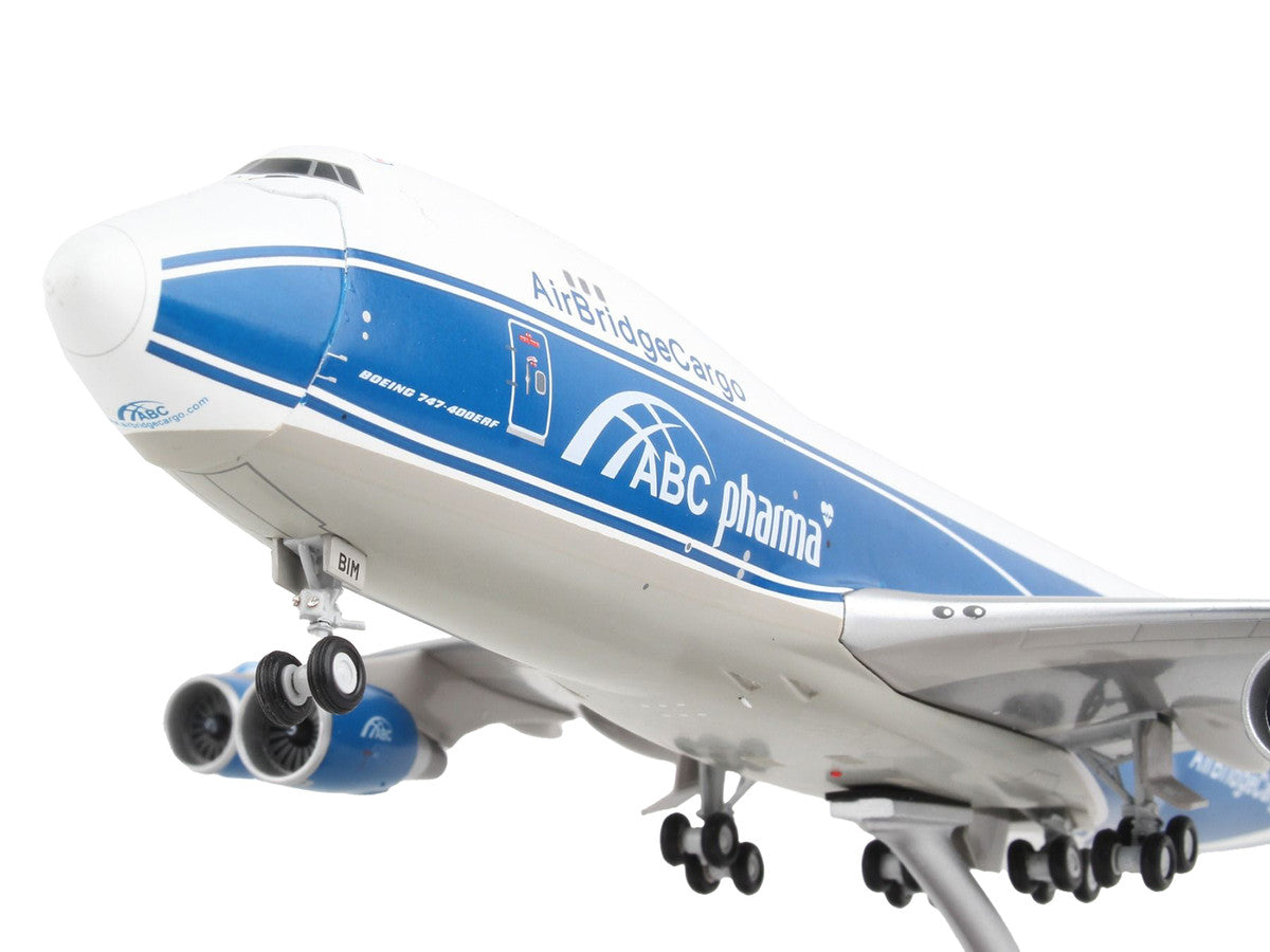Boeing 747-400F Commercial Aircraft "AirBridgeCargo Airlines" White with Blue Stripes "Gemini 200 - Interactive" Series 1/200 Diecast Model Airplane by GeminiJets LuxuryLifeWay Online Store