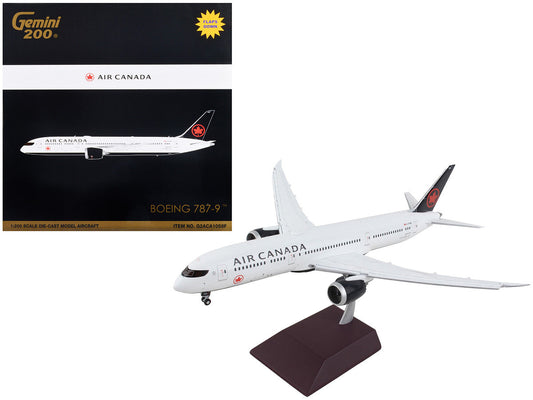 Boeing 787-9 Commercial Aircraft with Flaps Down "Air Canada" White with Black Tail "Gemini 200" Series 1/200 Diecast Model Airplane by GeminiJets LuxuryLifeWay Online Store