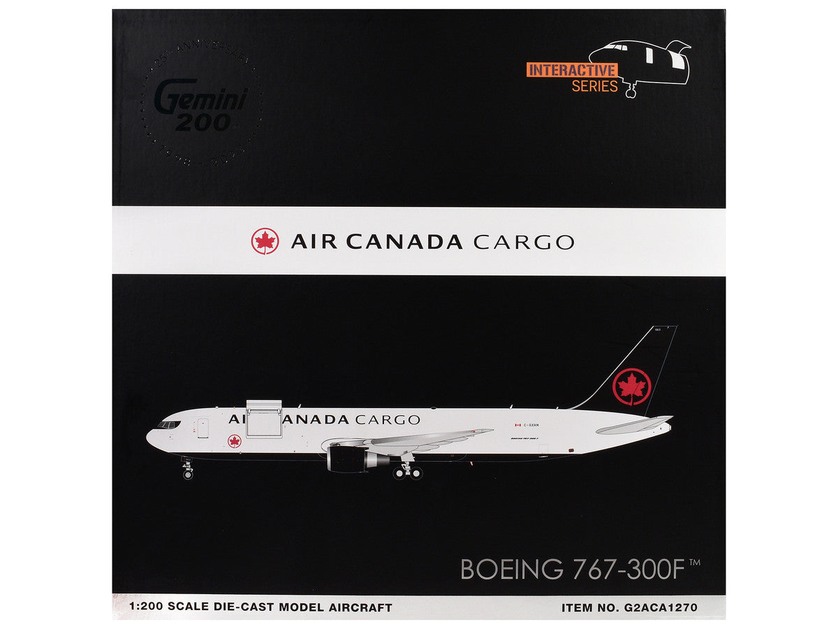 Boeing 767-300F Commercial Aircraft "Air Canada Cargo" (C-GXHM) White with Black Tail "Gemini 200 - Interactive Series" 1/200 Diecast Model Airplane by GeminiJets LuxuryLifeWay Online Store