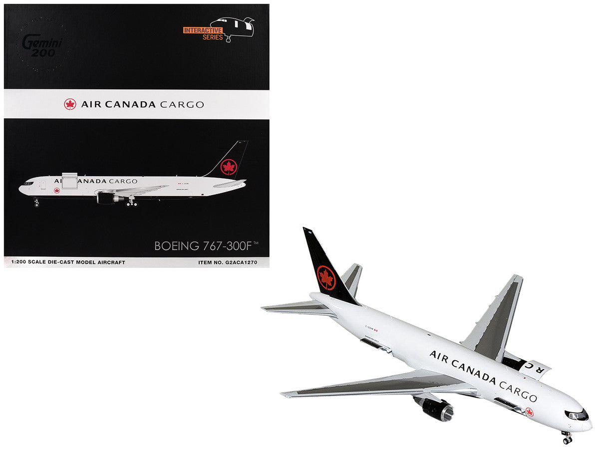 Boeing 767-300F Commercial Aircraft "Air Canada Cargo" (C-GXHM) White with Black Tail "Gemini 200 - Interactive Series" 1/200 Diecast Model Airplane by GeminiJets LuxuryLifeWay Online Store