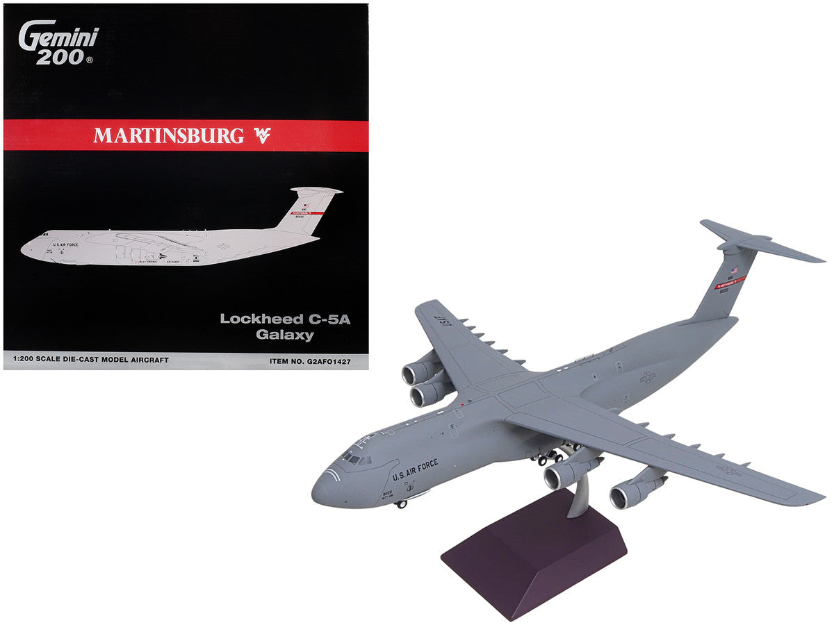 Lockheed C-5A Galaxy Transport Aircraft "68-0222 Martinsburg West Virginia Air National Guard" United States Air Force "Gemini 200" Series 1/200 Diecast Model by GeminiJets LuxuryLifeWay Online Store