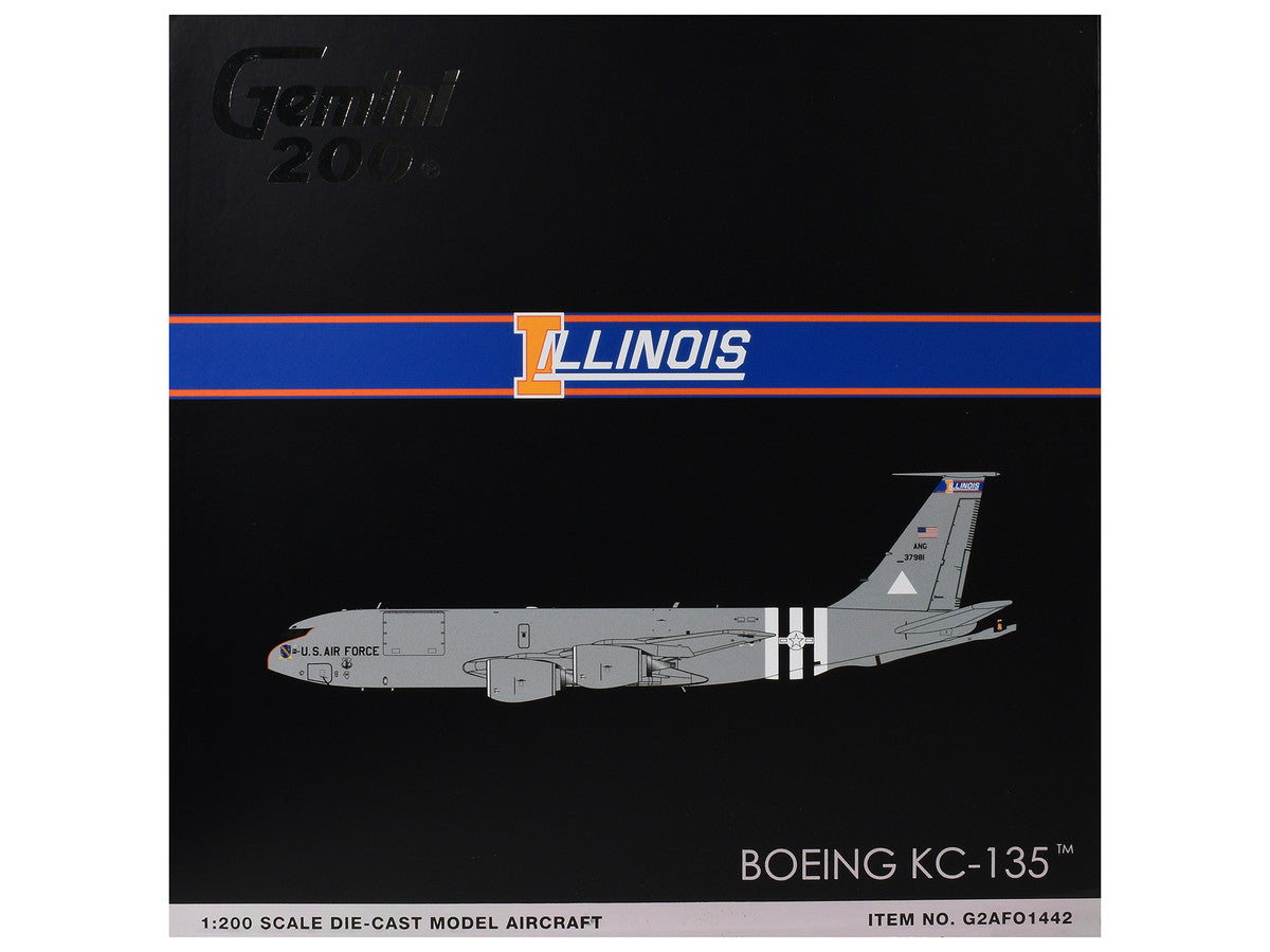 Boeing KC-135R Stratotanker Tanker Aircraft "Illinois Air National Guard" (63-7981) United States Air Force "Gemini 200" Series 1/200 Diecast Model by GeminiJets LuxuryLifeWay Online Store