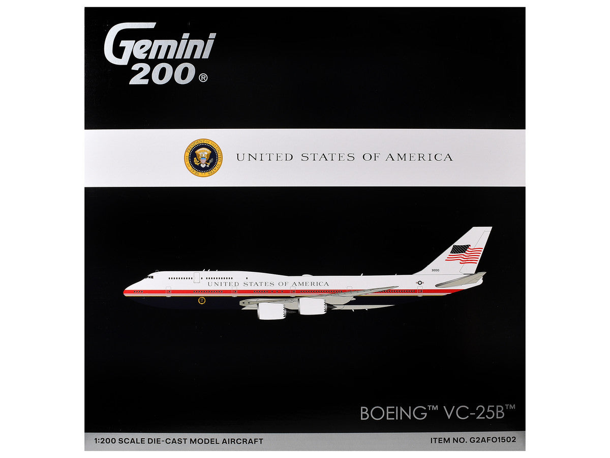 Boeing VC25B Transport Aircraft "Air Force One" (31000) United States Air Force "Gemini 200" Series 1/200 Diecast Model by GeminiJets LuxuryLifeWay Online Store