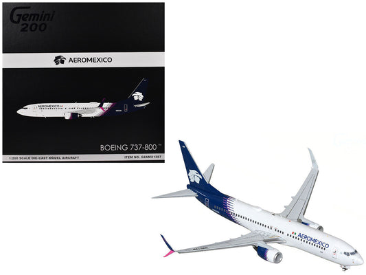 Boeing 737-800 Commercial Aircraft "AeroMexico" (N957AM) White with Dark Blue Tail "Gemini 200" Series 1/200 Diecast Model Airplane by GeminiJets LuxuryLifeWay Online Store