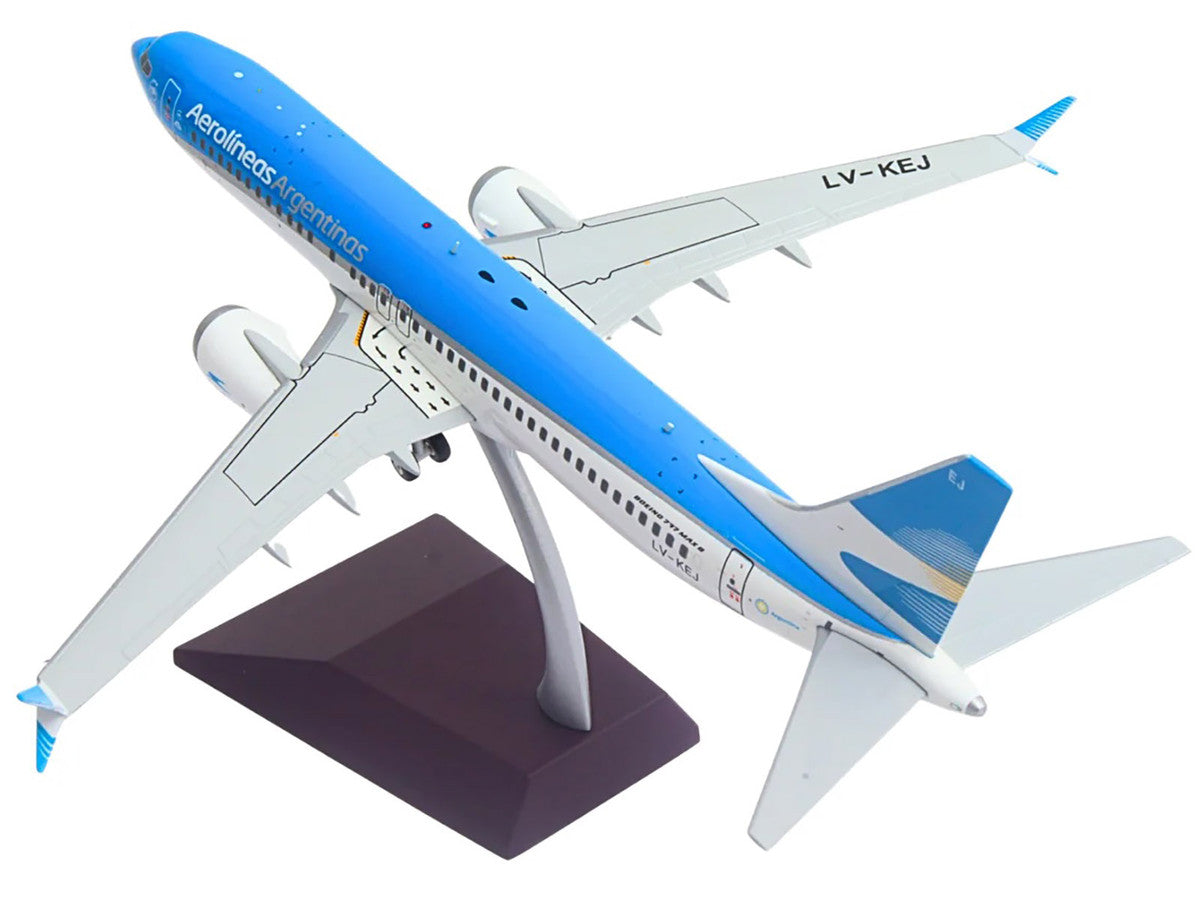Boeing 737 MAX 8 Commercial Aircraft "Aerolineas Argentinas" (LV-KEJ) White and Blue "Gemini 200" Series 1/200 Diecast Model Airplane by GeminiJets LuxuryLifeWay Online Store