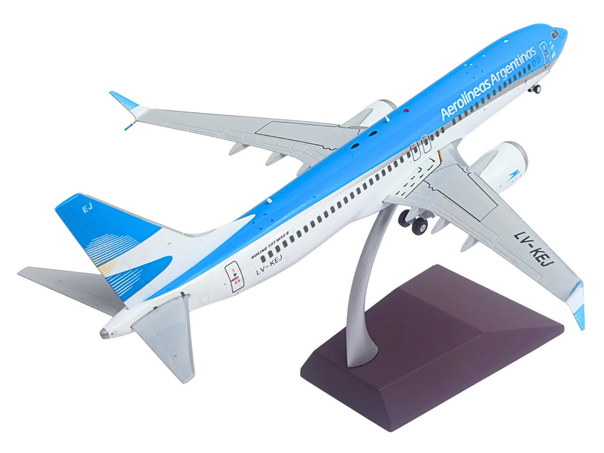Boeing 737 MAX 8 Commercial Aircraft "Aerolineas Argentinas" (LV-KEJ) White and Blue "Gemini 200" Series 1/200 Diecast Model Airplane by GeminiJets LuxuryLifeWay Online Store