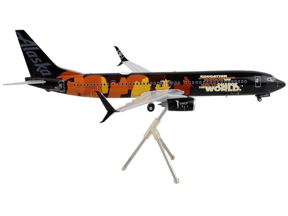 Boeing 737-900ER Commercial Aircraft "Alaska Airlines - Our Commitment" Black with Graphics "Gemini 200" Series 1/200 Diecast Model Airplane by GeminiJets LuxuryLifeWay Online Store