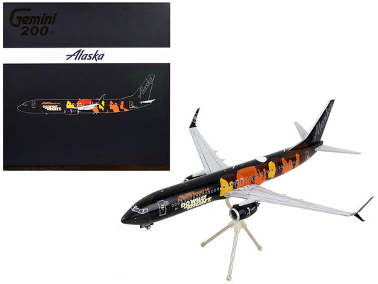 Boeing 737-900ER Commercial Aircraft "Alaska Airlines - Our Commitment" Black with Graphics "Gemini 200" Series 1/200 Diecast Model Airplane by GeminiJets LuxuryLifeWay Online Store