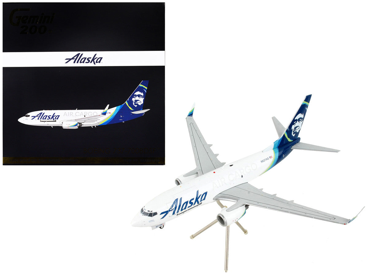 Boeing 737-700BDSF Commercial Aircraft "Alaska Air Cargo" White with Blue Tail "Gemini 200" Series 1/200 Diecast Model Airplane by GeminiJets LuxuryLifeWay Online Store
