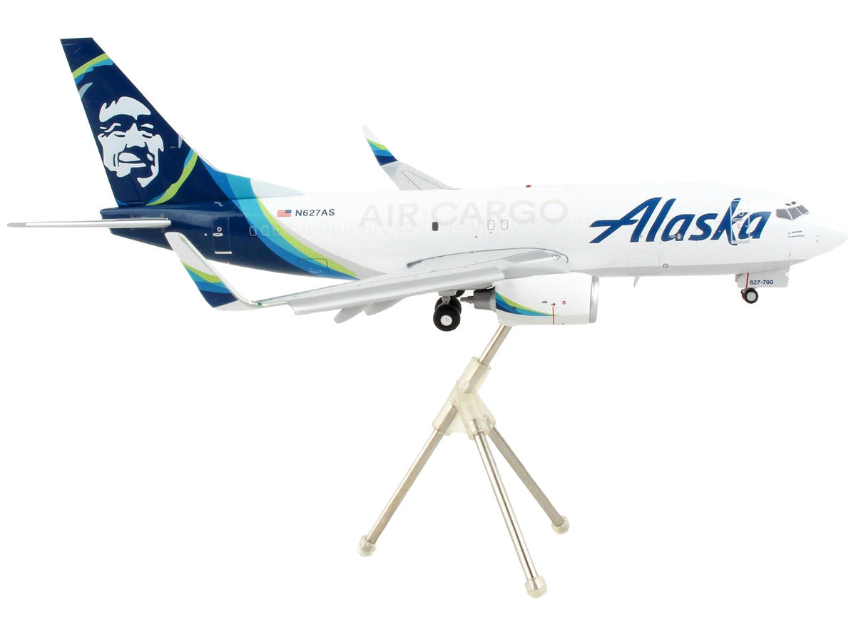 Boeing 737-700BDSF Commercial Aircraft with Flaps Down "Alaska Air Cargo" White with Blue Tail "Gemini 200" Series 1/200 Diecast Model Airplane by GeminiJets LuxuryLifeWay Online Store