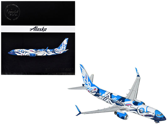 Boeing 737-800 Commercial Aircraft "Alaska Airlines" (N559AS) Salmon People Livery "Gemini 200" Series 1/200 Diecast Model Airplane by GeminiJets LuxuryLifeWay Online Store