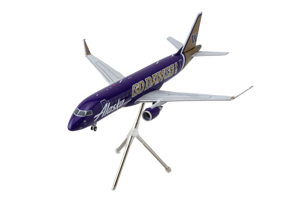 Embraer ERJ-175 Commercial Aircraft "Alaska Airlines/Horizon - University of Washington Huskies" (N662QX) Purple with Gold Tail "Gemini 200" Series 1/200 Diecast Model Airplane by GeminiJetsG2ASA1287 LuxuryLifeWay Online Store