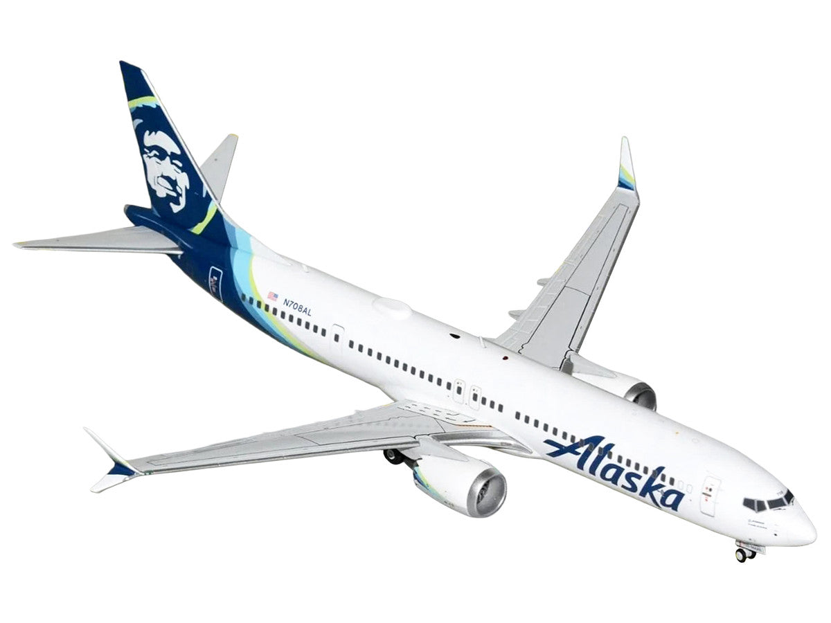 Boeing 737 MAX 9 Commercial Aircraft "Alaska Airlines" (N708AL) White with Blue Tail "Gemini 200" Series 1/200 Diecast Model Airplane by GeminiJets LuxuryLifeWay Online Store