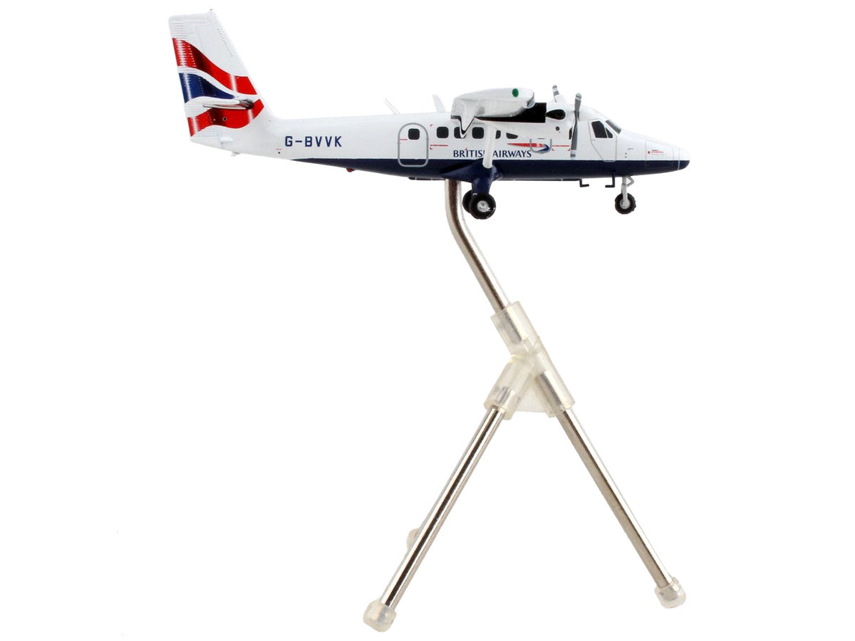 De Havilland DHC-6-300 Commercial Aircraft "British Airways" White with Striped Tail "Gemini 200" Series 1/200 Diecast Model Airplane by GeminiJets LuxuryLifeWay Online Store