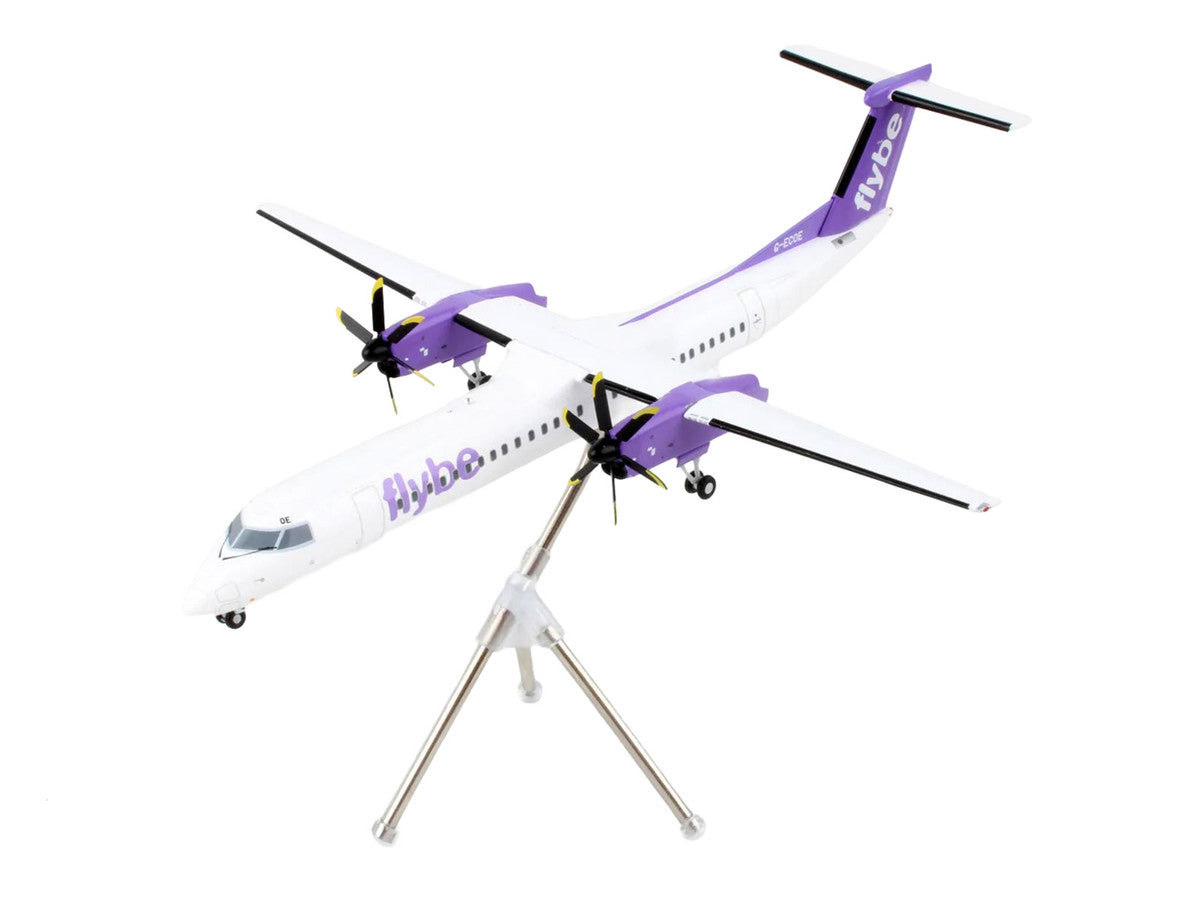 Bombardier Q400 Commercial Aircraft "Flybe" (G-ECOE) White with Purple Tail "Gemini 200" Series 1/200 Diecast Model Airplane by GeminiJets LuxuryLifeWay Online Store