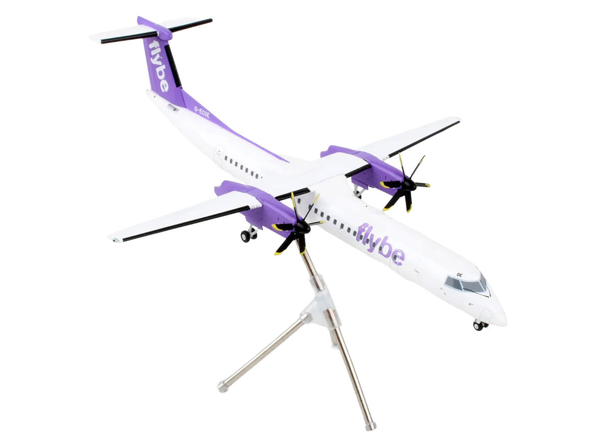 Bombardier Q400 Commercial Aircraft "Flybe" (G-ECOE) White with Purple Tail "Gemini 200" Series 1/200 Diecast Model Airplane by GeminiJets LuxuryLifeWay Online Store