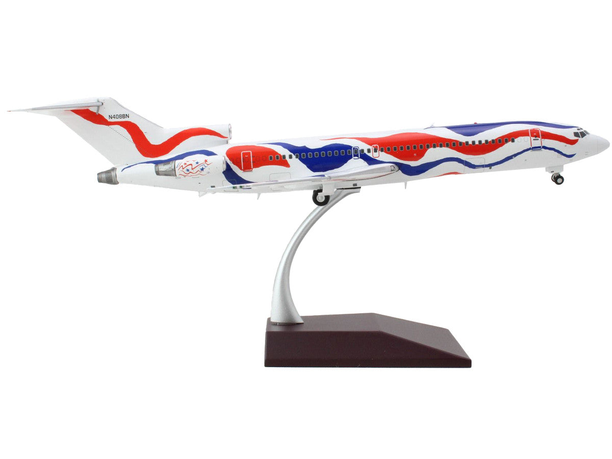 Boeing 727-200 Commercial Aircraft "Braniff International Airways - Calder Bicentennial Livery" White with Red and Blue Stripes "Gemini 200" Series 1/200 Diecast Model Airplane by GeminiJets LuxuryLifeWay Online Store