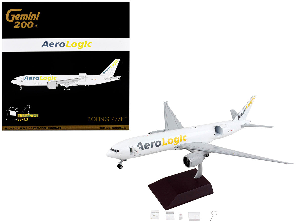 Boeing 777F Commercial Aircraft "AeroLogic" White "Gemini 200 - Interactive" Series 1/200 Diecast Model Airplane by GeminiJets LuxuryLifeWay Online Store
