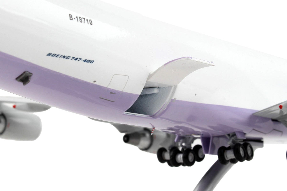 Boeing 747-400F Commercial Aircraft "China Airlines Cargo" White with Purple Tail "Gemini 200 - Interactive" Series 1/200 Diecast Model Airplane by GeminiJets LuxuryLifeWay Online Store