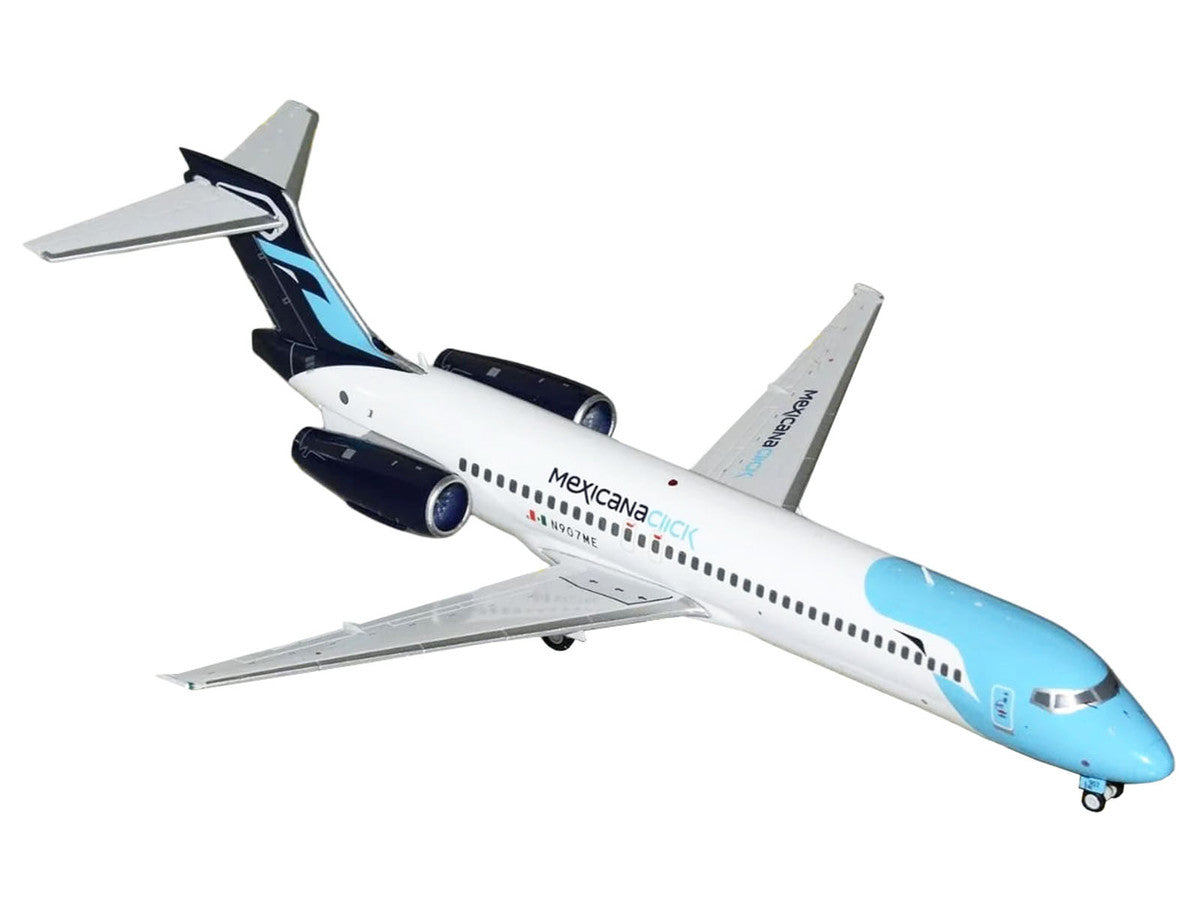Boeing 717-200 Commercial Aircraft "Mexicana Click" (N907ME) White with Light Blue Nose and Dark Blue Tail "Gemini 200" Series 1/200 Diecast Model Airplane by GeminiJets LuxuryLifeWay Online Store