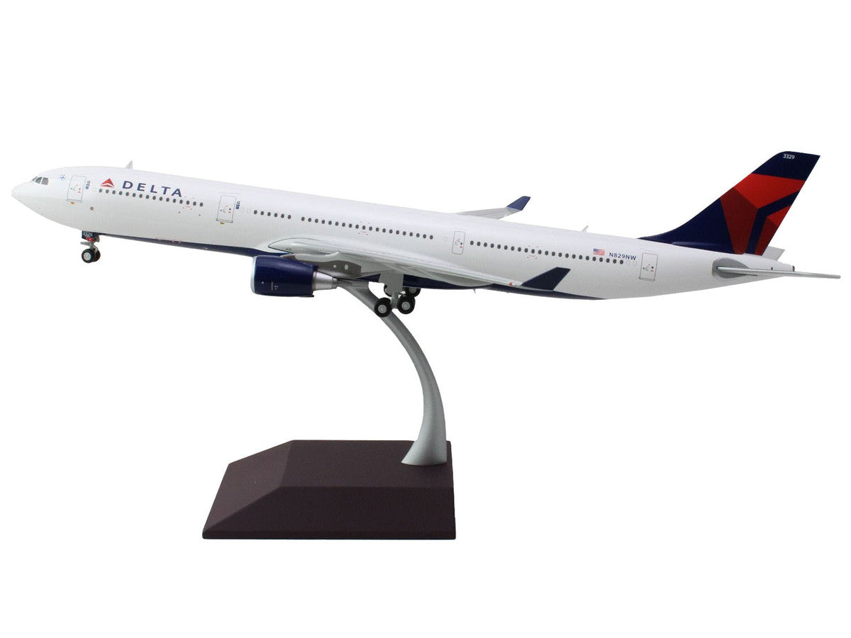 Airbus A330-300 Commercial Aircraft "Delta Air Lines" (N829NW) White with Blue and Red Tail "Gemini 200" Series 1/200 Diecast Model Airplane by GeminiJets LuxuryLifeWay Online Store