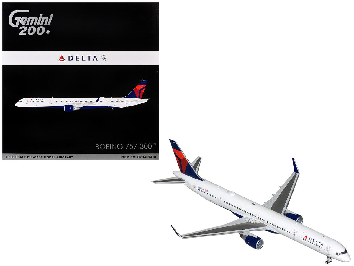 Boeing 757-300 Commercial Aircraft "Delta Air Lines" (N595NW) White with Blue and Red Tail "Gemini 200" Series 1/200 Diecast Model by GeminiJets LuxuryLifeWay Online Store
