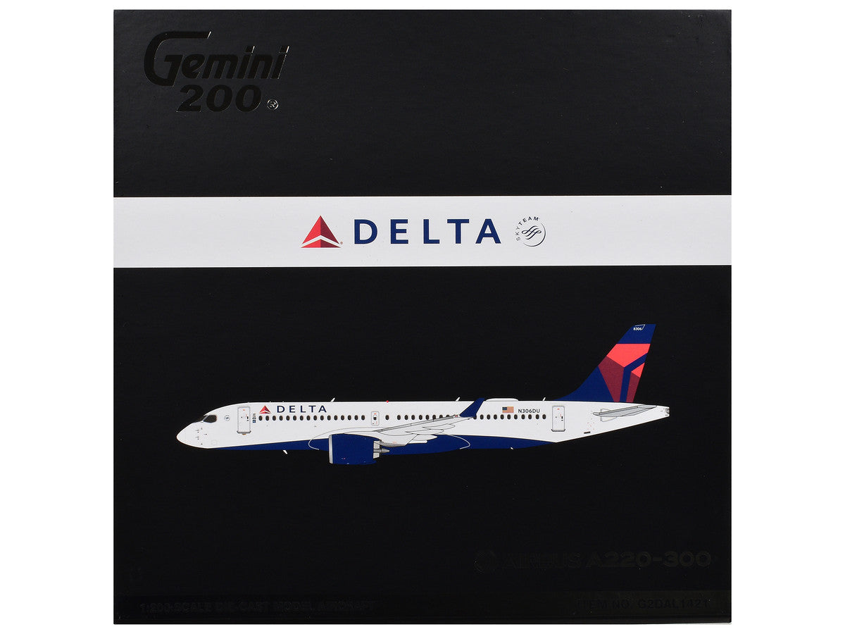 Airbus A220-300 Commercial Aircraft "Delta Air Lines" (N306DU) White with Red and Blue Tail "Gemini 200" Series 1/200 Diecast Model Airplane by GeminiJets LuxuryLifeWay Online Store