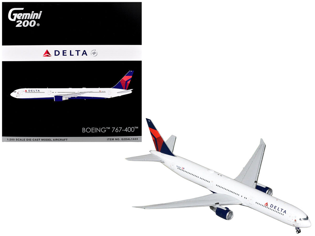 Boeing 767-400ER Commercial Aircraft "Delta Air Lines" (N482MH) White with Blue and Red Tail "Gemini 200" 1/200 Diecast Model Airplane by GeminiJets LuxuryLifeWay Online Store