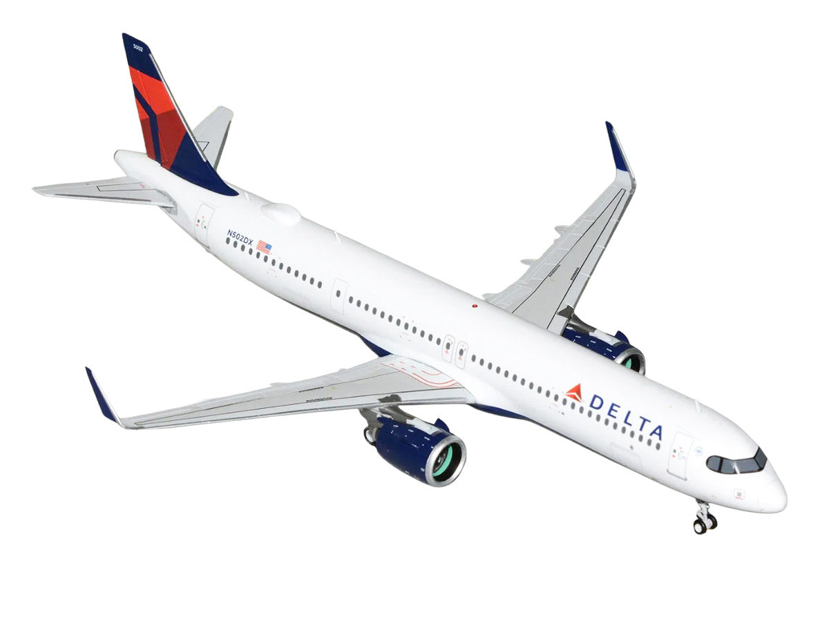 Airbus A321neo Commercial Aircraft "Delta Air Lines" (N502DX) White with Blue and Red Tail "Gemini 200" 1/200 Diecast Model Airplane by GeminiJets LuxuryLifeWay Online Store