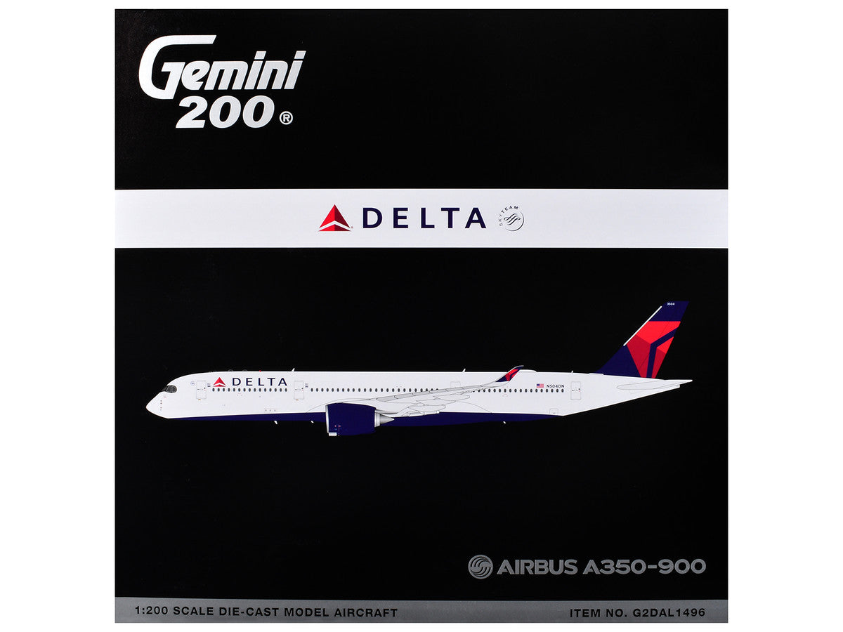 Airbus A350-900 Commercial Aircraft "Delta Air Lines" (N504DN) White with Red and Blue Tail "Gemini 200" Series 1/200 Diecast Model Airplane by GeminiJets LuxuryLifeWay Online Store