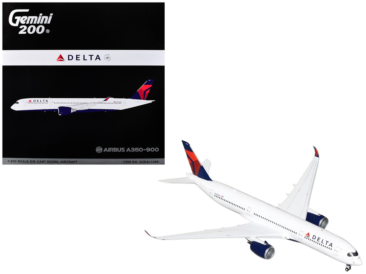 Airbus A350-900 Commercial Aircraft "Delta Air Lines" (N504DN) White with Red and Blue Tail "Gemini 200" Series 1/200 Diecast Model Airplane by GeminiJets LuxuryLifeWay Online Store