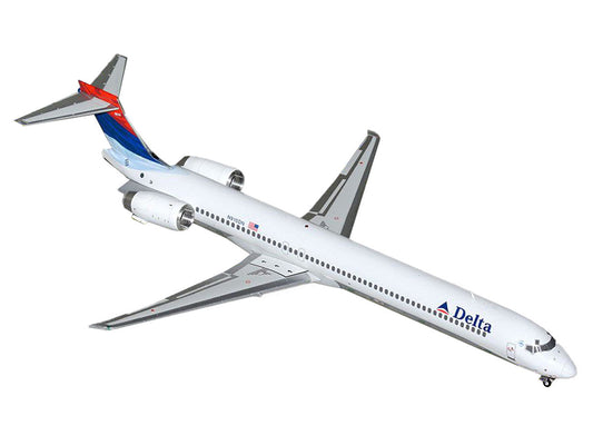 McDonnell Douglas MD-90 Commercial Aircraft "Delta Air Lines" (N910DN) White with Blue and Red Tail "Gemini 200" Series 1/200 Diecast Model Airplane by GeminiJets LuxuryLifeWay Online Store